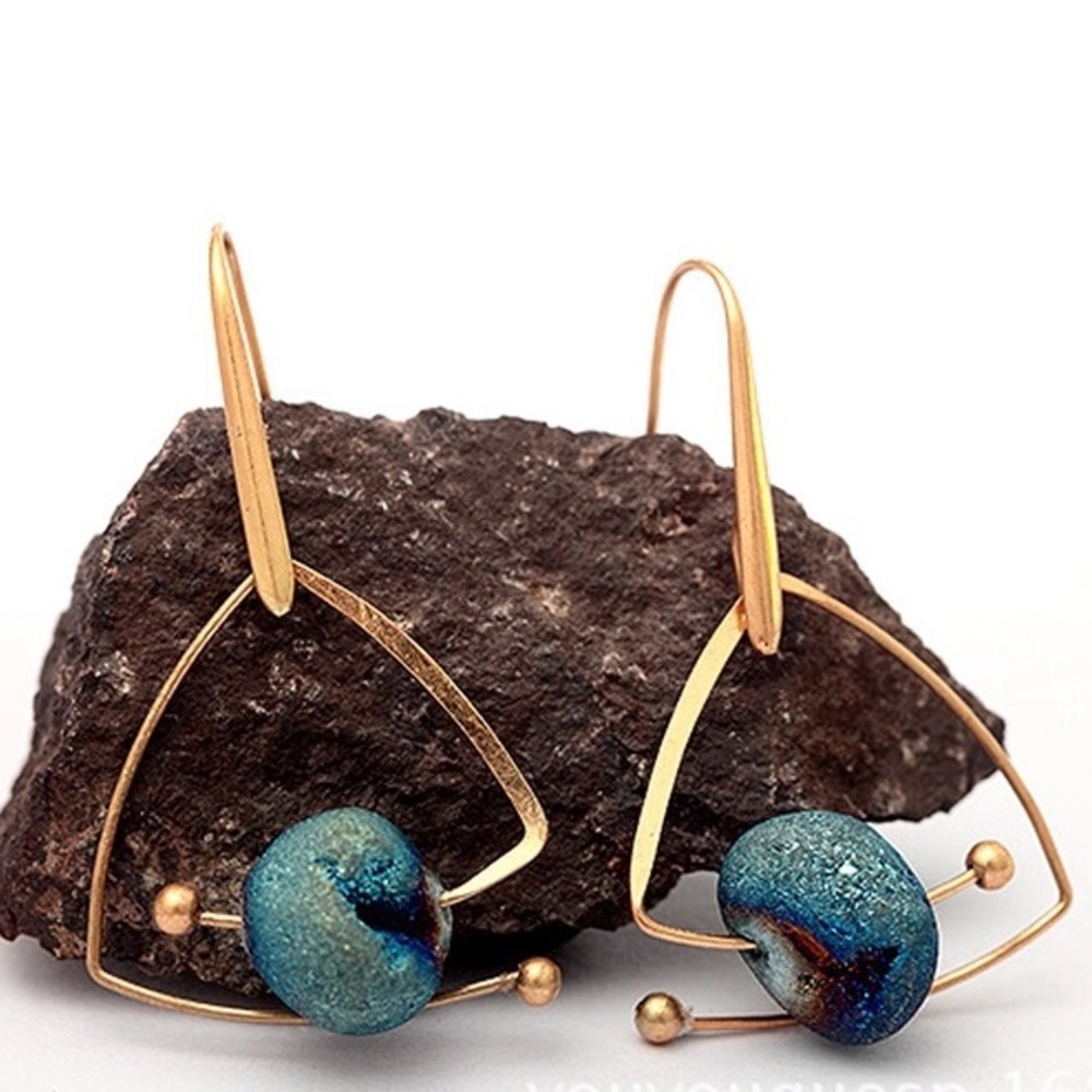 Minimalist aesthetic geometric Statement earrings